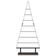 Метално коледно дърво с поставка Черно 125 cm Стомана