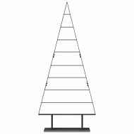 Метално коледно дърво с поставка Черно 180 cm Стомана