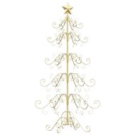 Метално коледно дърво Златист 150 cm Прахово покритие стомана