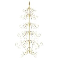 Метално коледно дърво Златист 150 cm Прахово покритие стомана