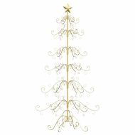 Метално коледно дърво Златист 180 cm Прахово покритие стомана