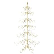 Метално коледно дърво Златист 180 cm Прахово покритие стомана