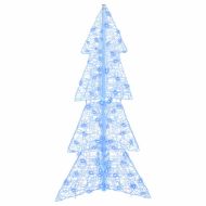 Коледно дърво с 100 LED светодиода Синьо 120 cm Акрил