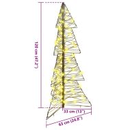 Коледно дърво с 100 LED светодиода Топло бяло 120 cm Ратан