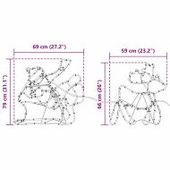 LED коледен декор Многоцветен 69 x 79 см ПВЦ