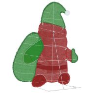 Осветен Дядо Коледа Топло бяло 62 x 70 см Тъкана от ламе