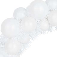 Коледни топки венци 2 pcs Бяло 33 x 33 x 7 см Полистирен