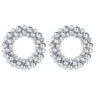 Коледни топки венци 2 pcs Сребрист 33 x 33 x 7 см Полистирен