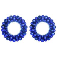 Коледни топки венци 2 pcs Синьо 33 x 33 x 7 см Полистирен