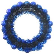 Коледни топки венци 2 pcs Синьо 33 x 33 x 7 см Полистирен