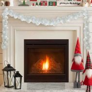 Коледна гирлянда с топки Бяло 186 см Полистирен