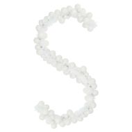 Коледна гирлянда с топки Бяло 186 см Полистирен