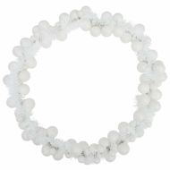 Коледна гирлянда с топки Бяло 186 см Полистирен