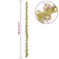 Коледна гирлянда с топки Златист 186 см Полистирен