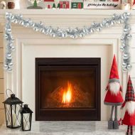 Коледна гирлянда с топки Сребрист 186 см Полистирен