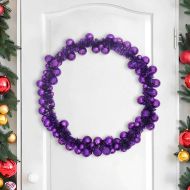 Коледна гирлянда с топки Лилав 186 см Полистирен