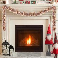 Коледна гирлянда с топки Розово злато 186 см Полистирен