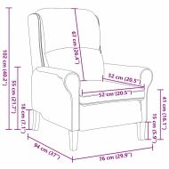 фотьойл Военнозелен 76 x 94 x 102 см Изкуствена