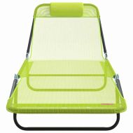 Сгъваем шезлонг 2 pcs Зелен 182 x 55 x 85.5 см Textilene