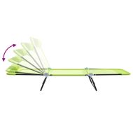 Сгъваем шезлонг 2 pcs Зелен 182 x 55 x 85.5 см Textilene