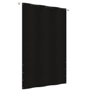 Балконски параван, черен, 140x240 см, оксфорд плат