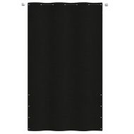 Балконски параван, черен, 140x240 см, оксфорд плат