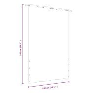 Балконски параван, черен, 140x240 см, оксфорд плат