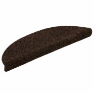 Изтривалки за стълби, самозалепващи се, 10 бр., 56x17x3 см, кафяви, полукръгли