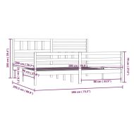Рамка за легло 180x200 см Super King дърво масив