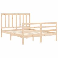 Рамка за легло без матрак, 140x190 см, масивна чамова дървесина
