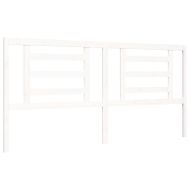 Рамка за легло с табла бяла Super King Size дърво масив