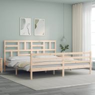 Рамка за легло с табла Super King Size дърво масив