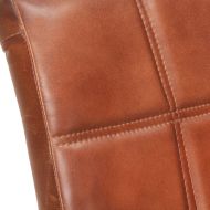 Конзолни трапезни столове, 2 бр, кафяви, естествена кожа