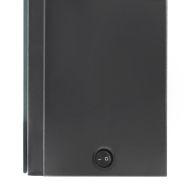 LED шкаф с огледало за баня, сив, 80x12x68 см