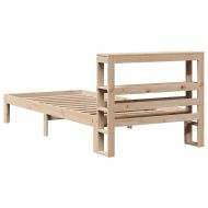 Рамка за легло с табла, 100x200 см, борово дърво масив