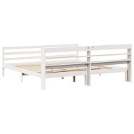 Рамка за легло с табла без матрак, бяла, 180x200 см