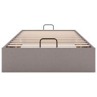 Османска рамка за легло без матрак, таупе, 90x190 см, плат