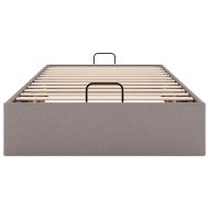 Османска рамка за легло без матрак, таупе, 90x200 см, плат
