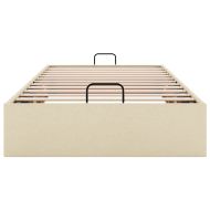 Османска рамка за легло без матрак, кремава, 90x200 см, плат