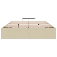 Османска рамка за легло без матрак, кремава, 120x200 см, плат