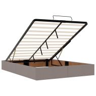 Османска рамка за легло без матрак, таупе, 140x190 см плат