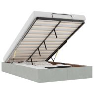 Османска рамка за легло без матрак, светлосива 120x190см кадифе