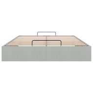 Османска рамка за легло без матрак, светлосива 140x190см кадифе