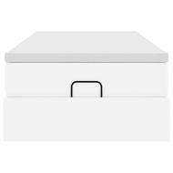 Османска легло с матрак, бяло, 80x200 см, изкуствена кожа