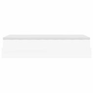 Османска легло с матрак, бяло, 80x200 см, изкуствена кожа