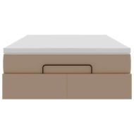 Османска легло с матрак, капучино, 120x190 см, изкуствена кожа