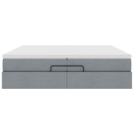 Османска легло с матраци, светлосиво, 200x200 см, плат