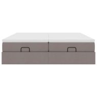 Османска легло с матраци, таупе, 180x200 см, плат