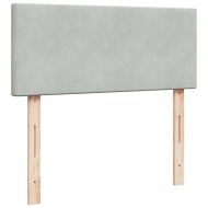 Османска легло с матрак, светлосиво, 120x190 см, кадифе