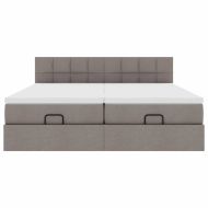 Османска легло с матраци, таупе, 180x200 см, плат